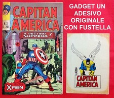 CAPITAN AMERICA N.3 CORNO 23/5/1973 GADGET UN ADESIVO ORIGINALE CON FUSTELLATI