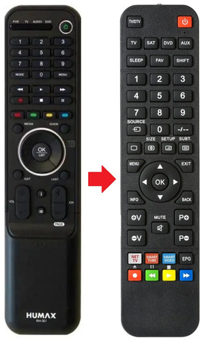 Telecomando adatto per - , humax
