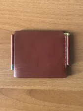 PORTA BANCONOTE VINTAGE IN PELLE Con Ferretto A Molla - LEATHER BANKNOTE HOLDER