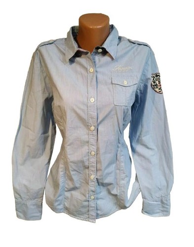 Camicia donna napapijri blu - camicia,