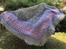 Scialle lana fatto a mano