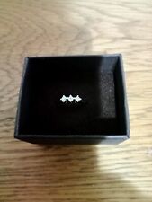 ANELLO IN ORO BIANCO 18KT 2.1 GRAMMI TOTALE CON TRE ZIRCONI