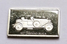 LINGOTTO ARGENTO 1,6 GR 925/1000 COLLEZIONE AUTO D' EPOCA HISPANO-SUIZA 1927