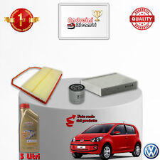 KIT TAGLIANDO 3 FILTRI E OLIO VOLKSWAGEN UP 1.0 eco-up CNG 50KW 68CV 2012 ->