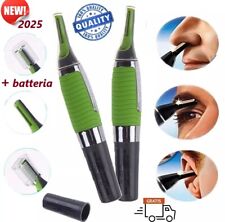 RASOIO ELETTRICO TAGLIA PELI NASO BARBA BAFFI ORECCHIE MICRO TOUCH LED MICRO