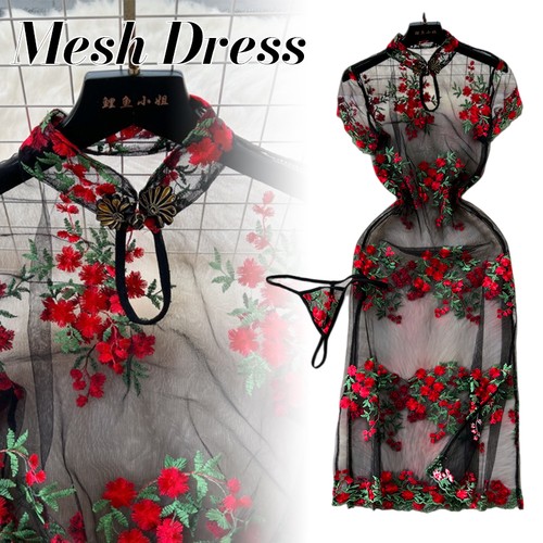 Sexy abito cheongsam maglia - sexy,