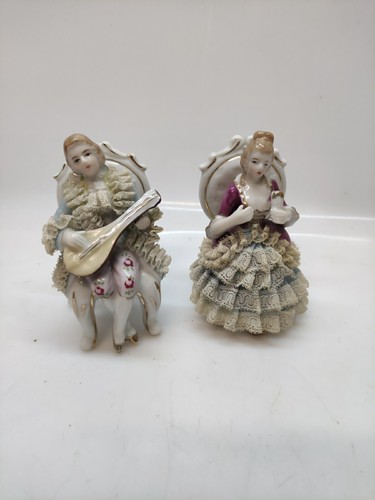 Coppia statuine porcellana - statuine, in
