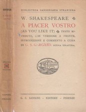 A piacer vostro. As you like it. William Shakespeare. 1947. .