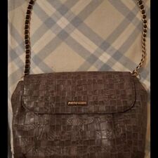 borsa tracolla Piero Guidi pelle marrone intrecciata quasi nuova 