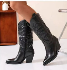 Stivali donna camperos texani western  colore  nero  dal 37 al  41