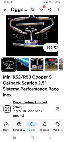 Scarico completo mini r53 - completo, (r53=r56