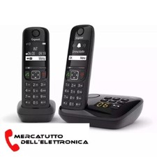 Telefono Cordless Gigaset AS690A DUO Vivavoce Rubrica Segreteria Illuminato Dect