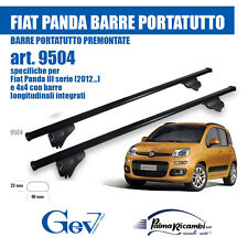9504 BARRE PORTATUTTO PORTABAGAGLI GEV PREMONTATE FIAT PANDA 3 SERIE 2012