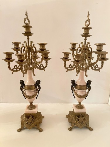 Coppia candelabri bronzo - coppia,