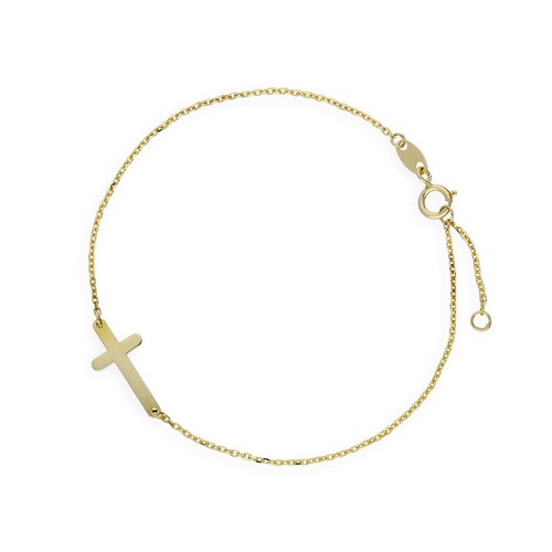 Bracciale croce oro 5 - 9, kt