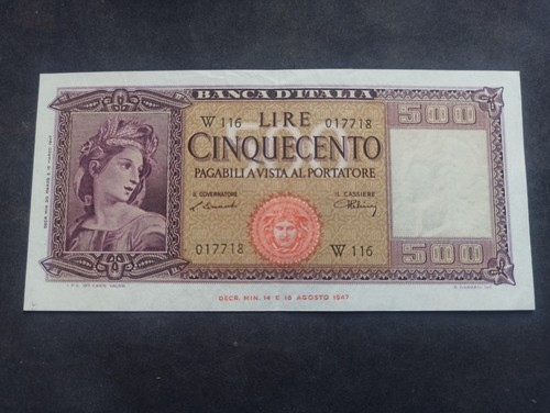 Italie 500 lire 1947 - lire, (ref