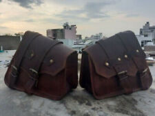 Borsa da sella per moto in pelle di capra borsa da sella borsa da bagaglio pe...