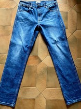 Jeans Uomo Wrangler W32 L32 Pari Al Nuovo Gamba Dritta 