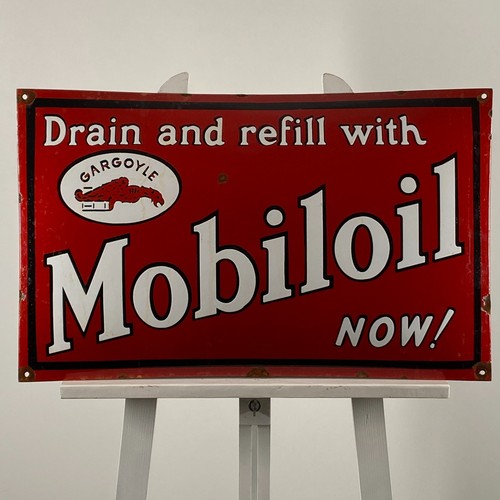 Mobiloil insegna smaltata - -,