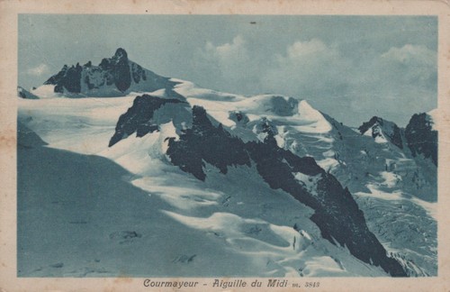 Cartolina courmayeur aiguille - cartolina, courmayeur-aiguille