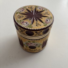 Rara Scatola Portagioie, Murano,  Flli Ferro. Vetro Opaline Decorata Oro/smalti.