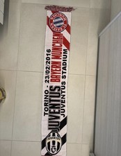 SCIARPA fc juventus bayern monaco 2015-16 CHAMPIONS LEAGUE SCARF SCHAL MUNICH