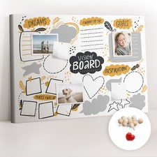 Bacheca Pannello Lavagna in Sughero 100x70 Obiettivi del nuovo anno