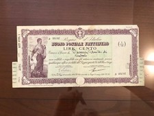 BUONO POSTALE FRUTTIFERO LIRE