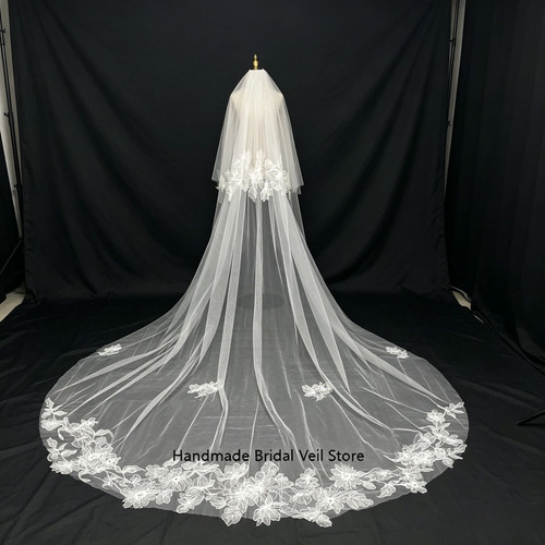 Velo sposa cattedrale pizzo - velo,