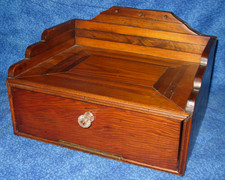 Scrivania da parete/rubrica telefonica portaoggetti noce mogano pino antico 100 anni