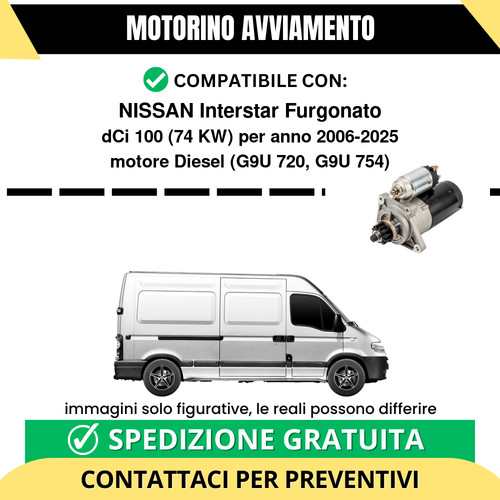 Motorino avviamento nissan - motorino,