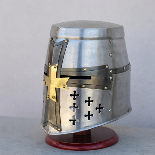 Elmetto cavaliere acciaio - cavaliere, in