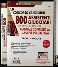 CONCORSO CANCELLIERI. MANUALE COMPLETO PER LA PROVA PRESELETTIV. AA.VV. SIMONE.