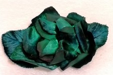 Spilla vintage fiore velluto verde