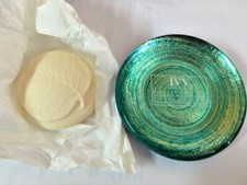 Set IVV piattino d'appoggio portasapone verde e 2 saponette fatte a mano sapone