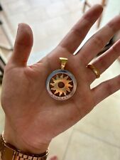 Ciondolo Bulgari Sole In Oro Giallo e Acciaio