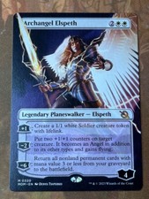 1x BORDERLESS ARCHANGEL ELSPETH - March - MTG - Magic the Gathering