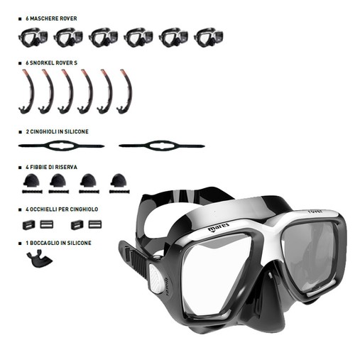 Maschera mares rover nera - maschera,
