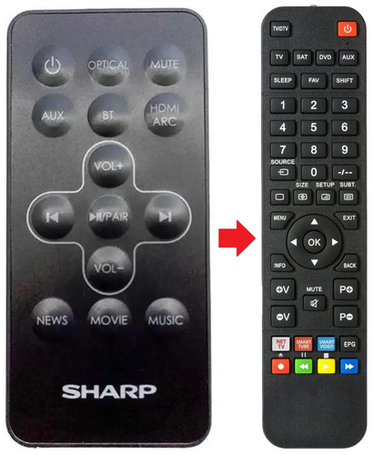 Telecomando adatto per sharp - telecomando,