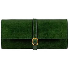 Time Resistance Rotolo di Gioielli in Pelle - Verde Portagioielli da (K5f)
