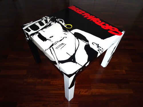 Tavolino arte dipinto - tavolino, mano