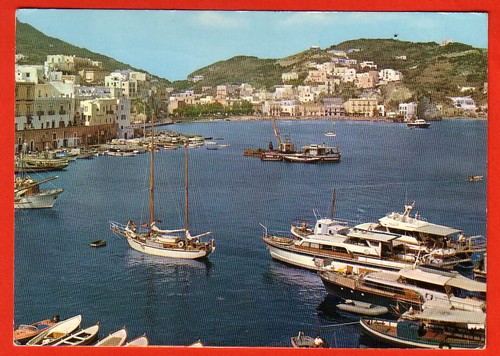 Cartolina ponza porto - ponza, e
