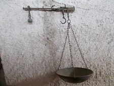 BILANCIA D'EPOCA CON PIATTO IN