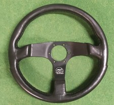 Volante Personal NUOVO Mod Emerson Fittipaldi originale in Pelle, Mai Montato 