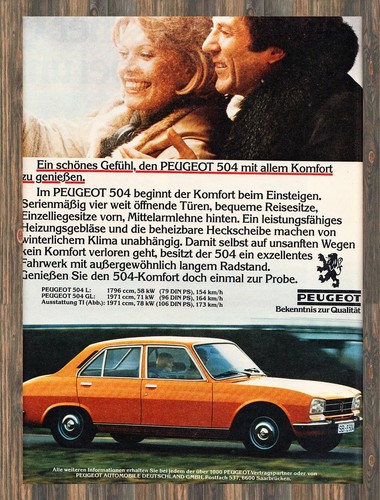 Peugeot 504 reklame - peugeot,