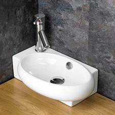 Lavabo angolare ovale stretto