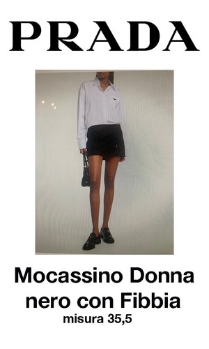 Prada mocassino per donna nero - prada,