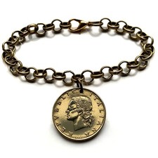Bracciale charm moneta Italia