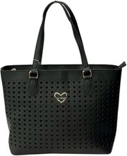 NAJ-OLEARI Borsa Donna Due Manici in Ecopelle, Design Traforato con Cuori