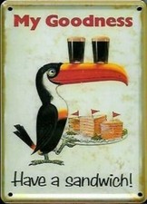 Insegna Miniatura In Metallo Guinness / Cartolina RIDOTTA!!